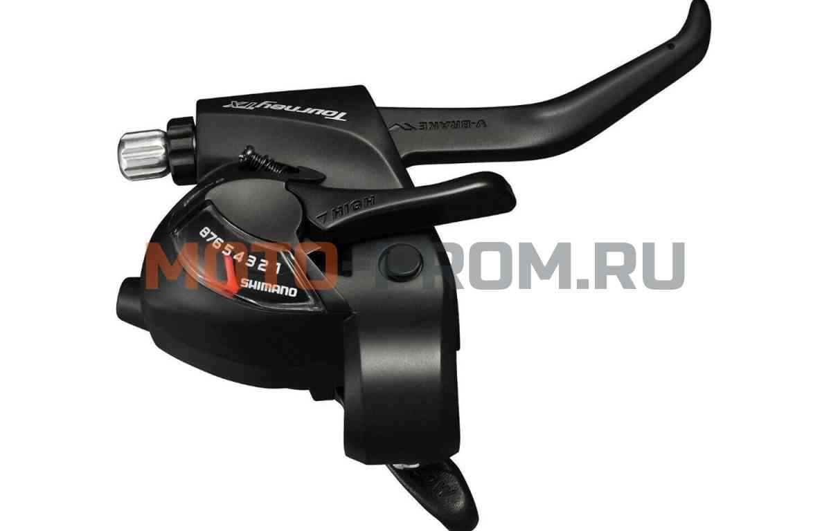 картинка Рукоятка переключения передач правая SHIMANO TOURNEY ST-TX800-8R, комбинированная (черный, ASTTX800R8AL) от магазина MOTO-PROM+