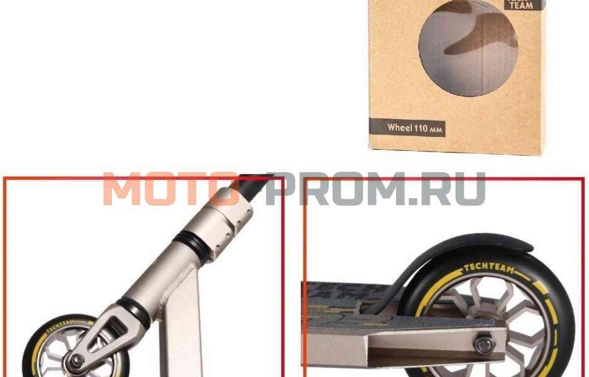 картинка Колесо для трюкового самоката DukeR 303, 110 мм, алюминиевое, подшипники ABEC 9 (черный/серый, NN009012) от магазина MOTO-PROM+