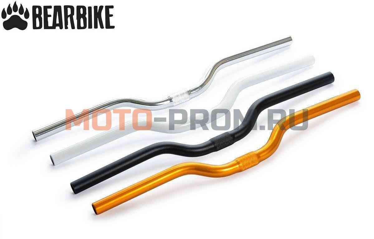 картинка Руль Riser Fixed Gear/Single speed алюминиевый, BearBike, ? 22,2 мм, 1-1/8", 26 мм/90 мм, White (RHARFG000003) от магазина MOTO-PROM+