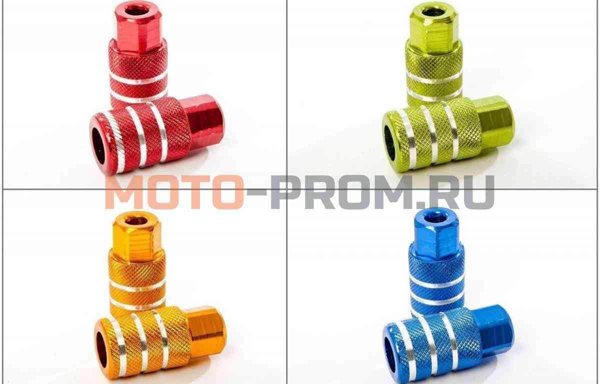 картинка Пеги для трюкового самоката 25x50 мм, алюминиевые (4 цвета в ассортименте, FW804021) от магазина MOTO-PROM+