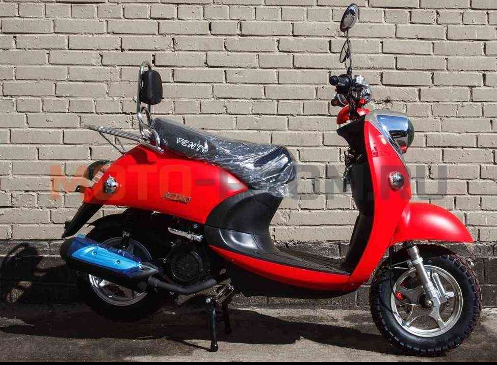 картинка Скутер VENTO RETRO 49cc (150),  красный матовый от магазина MOTO-PROM+