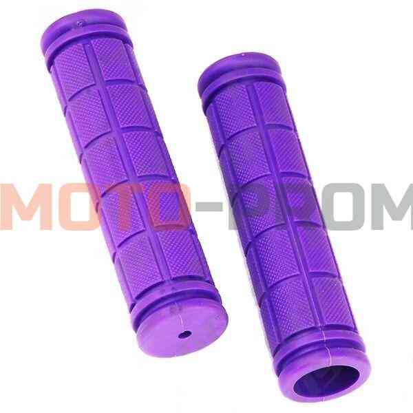 картинка Рукоятки руля (грипсы, комплект), 120 мм, резиновые, Joykie JK-G38 (фиолетовый, 4650064230880) от магазина MOTO-PROM+